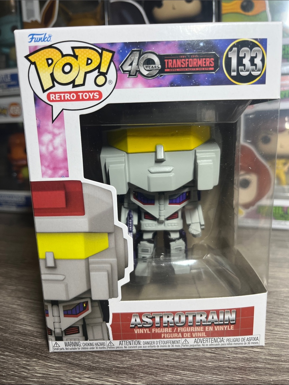 Funko Astrotrain Retro Toys Vinyl Figure - Gray, Yellow & Purple